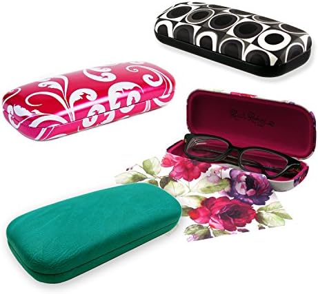 MyEyeglassCase : Hard eyeglass case | perfect protection for medium sized frames | classic looking finish for men, women and kids | metal clam shell in many colors