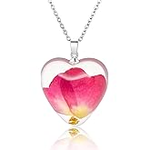 Pressed Flower Necklace Gift for Women | Personalized Handmade Necklaces | Birth Flower Necklace