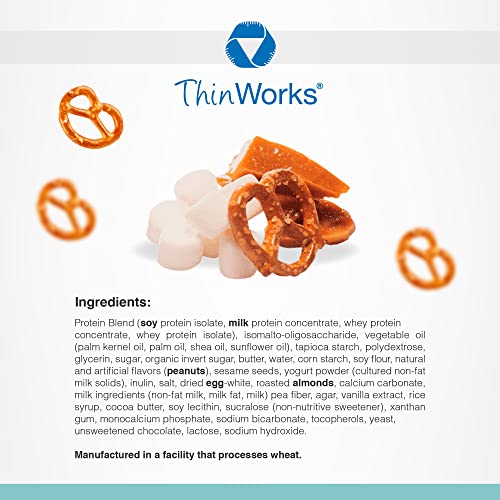 ThinWorks Salted Toffee Pretzel LowCarb Protein Bars, LowCalorie