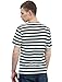uxcell Men's White and Black Striped Shirt Crewneck Short Sleeve Summer Tee Shirts Black XL US 46