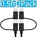 Apple MFi Certified Lightning Cables [2-Pack] - Skiva USBLink Duo Short 2-in-1 Sync and Charge Cable (6