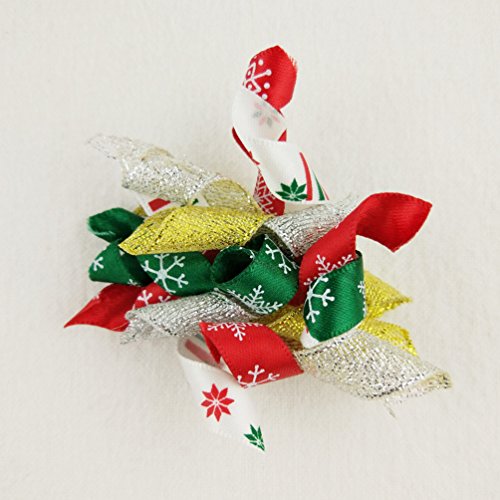 Hixixi 12pcs/pack Handmade Pet Dog Cat Grosgrain Ribbon Korker XMAS Hair Bows Puppy Christmas Grooming Accessories With Rubber Bands