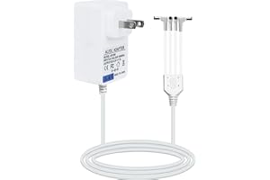 SZCHXSDZ 4.5V Power Adapter Compatible with Lemax Lighted Accessory AC DC Power Adapter for Christmas Halloween Village Mini Lighting Building Decoration(White,4 Output, Bend)