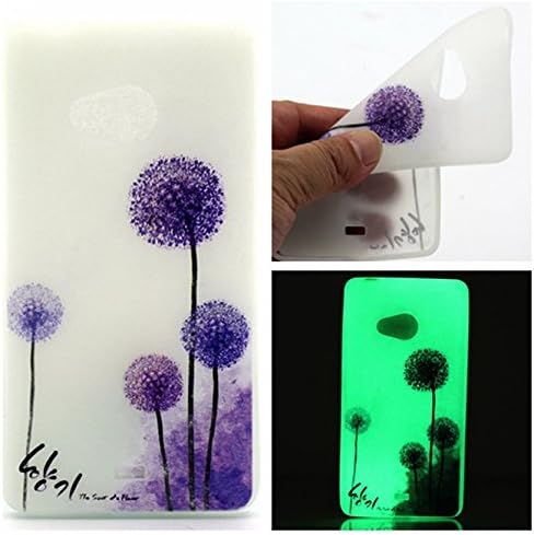 Lumia 540 Case,Microsoft Lumia 540 Case,Enjoy Sunlight [Drop Protection] [Capsule] Slim Silicone Cover Glow in the Dark Noctilucent Luminous Soft Case Cover for Microsoft Lumia 540 [Dandelion]