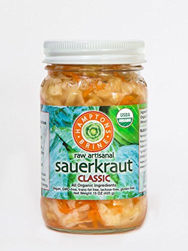 Hamptons Brine Raw Probiotic Sauerkraut - Carrots. Rich in Probiotics. 100% Certified Organic. Fermented. Prebiotic…
