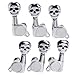 1set 3L3R M-1011CR Skull Guitar Sealed-gear Tuning Pegs Machine Head Chrome