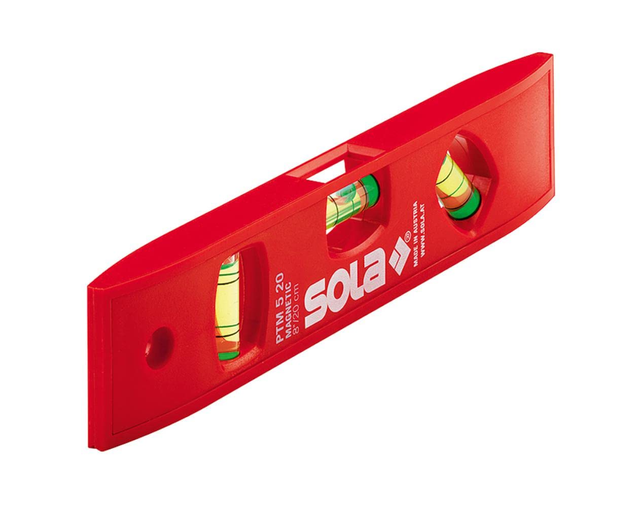 Sola PTM 5 20 cm Plastic Spirit Level - Red