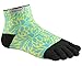 Injinji Women's Run Lightweight Mini-Crew Socks (X-Small/Small, Fern)