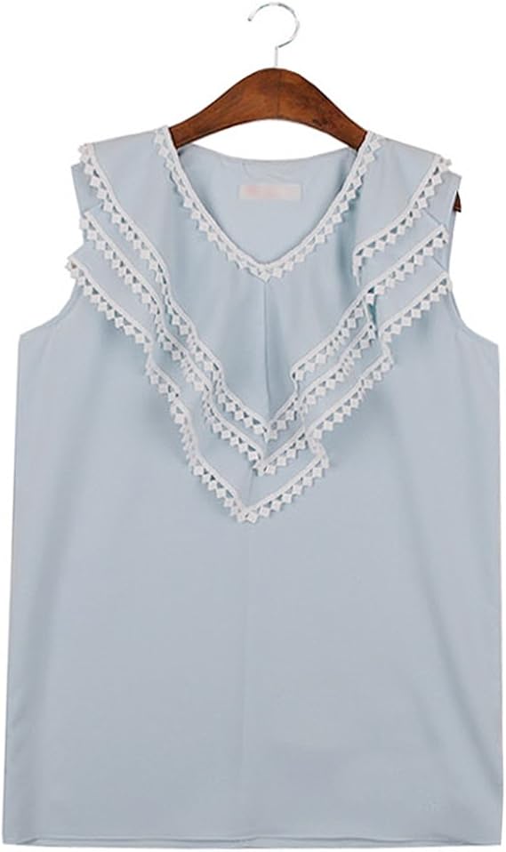 Amazon Co Jp Kirang キラン 韓国人気女優私服通販 チョンジヒョン私服 クロエスタイル袖なしブラウス 2color Blue 服 ファッション小物