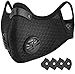 Treesine Dust Mask, Reusable Dust Breathing Mask Activated Carbon Dustproof Mask with Extra Carbon N99 Filters for Pollen Allergy Woodworking Mowing Running Cycling Outdoor Activities (Black)