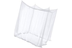 CykTxei 1Pcs Mosquito Netting for Bed, 47"x75"x57" Fine Mesh 4 Corner Bed Canopy - White Insect Bug Net for Camping, Outdoor 