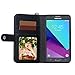 TabPow Galaxy J3 Emerge Case,Weave Zipper Cash Slot, Card Slots, Button, Leather Wallet Case Cover with Detachable Case Samsung Galaxy J3 Prime/Galaxy J3 Emerge/Amp Prime 2 - Weave Black