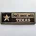 SpaceAuto Don't Mess With Texas State Flag Military Tactical Morale Desert Badge Hook & Loop Embroidery Patch 4.53