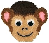 MCG Textiles Huggables Animal Monkey Pillow Latch Hook Kit