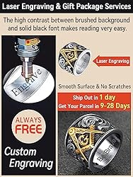 FaithHeart Customized Free Mason Rings for Men