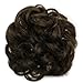 Onedor® Ladies Synthetic Wavy Curly or Messy Dish Hair Bun Extension Hairpiece Scrunchie Chignon Tray Ponytail (6#-Chestnut Brown)