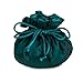 Drawstring Jewelry Pouch - Silk Jacquard (Peacock)
