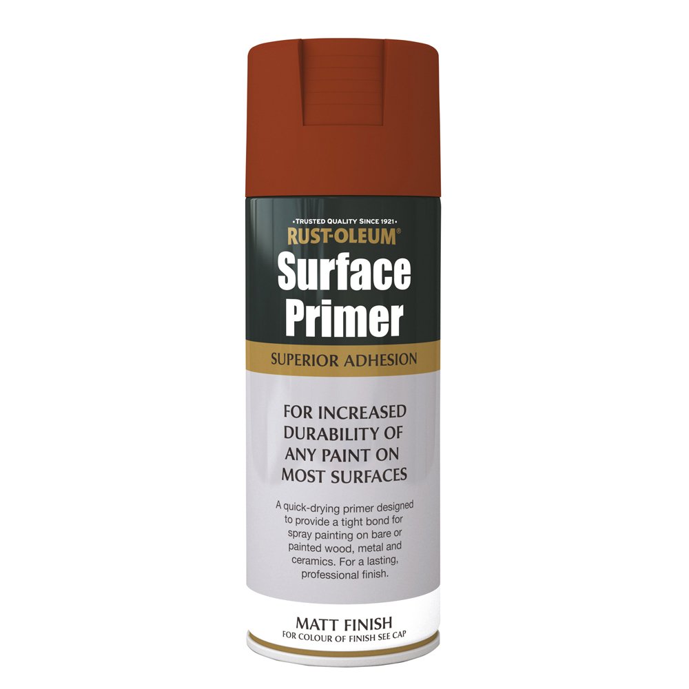Rust-Oleum 400ml Surface Primer Spray Paint - Red Matt