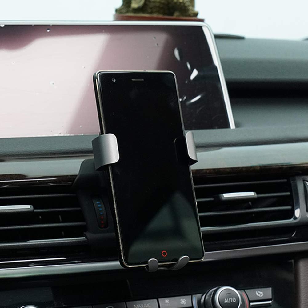Portable Device Car Mounts Electronics Phone Holder For Bmw X5 Adjustable Air Vent Phone Holder Bmw Dashboard Cell Phone Holder For Bmw X5 17 18 Phone Mount For Iphone 8 Iphone X Wireless Charging Smartphone 5 5 6