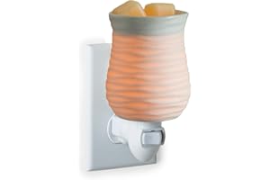 CANDLE WARMERS ETC Pluggable Fragrance Warmer- Decorative Plug-in for Warming Scented Candle Wax Melts and Tarts or Fragrance Oils, White Porcelain Harmony