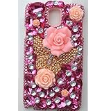 EVTECH(TM) 3D Handmade Rhinestone Series Crystal Diamond Design Case Clear Cover for Samsung Galaxy Note 3 SM-N9000 N9002 N9005 (100% Handcrafted)