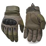 Military Hard Knuckle Tactical Gloves Motorcycle Gloves Motorbike ATV Riding Army Combat Full Finger Gloves for Men Airsoft Paintball