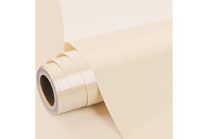 GIRAFVINYL Cream Heat Transfer Vinyl 12" X 5 FT Beige Iron on Vinyl for Clothes and Fabric, Easy to Weed Skin Color HTV Compatible with Vinyl Cutter