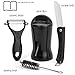 Vegetable Spaghetti / Noodle Maker Set. Includes Ceramic Peeler, Knife and Cleaning Brush. 2 Cutter Sizes. Designed to Spiralizer your vegetables in to spiral veggie pasta.