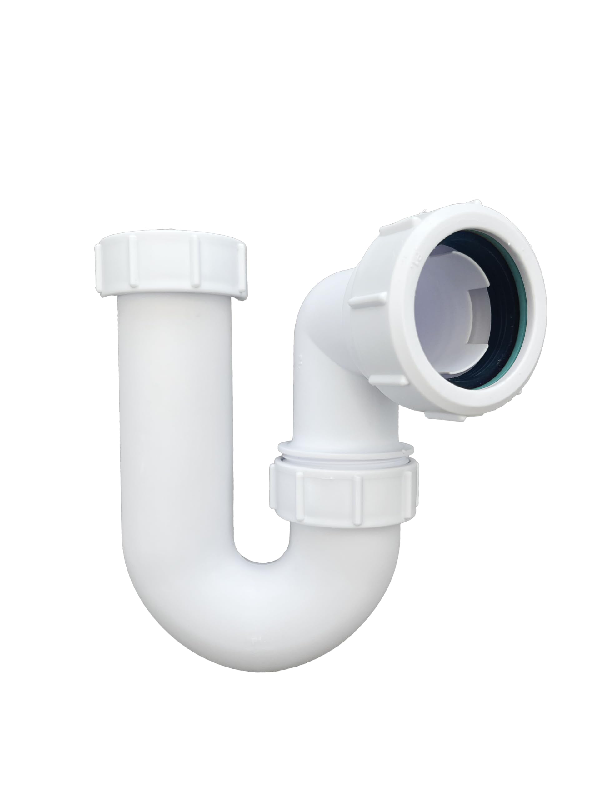 PlumbEZ Multi-fit Swivel P Trap 32mm (1.1/4') Sink Waste Pipe Trap, BS EN 274-1:2002 Compliant. with EPDM Sealing Washer and 75mm Seal. Basin Trap, Ideal for Effective Kitchen Sink Trap Solution
