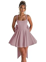ouhati Plus Size Stretchy Satin Short Homecoming