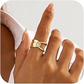 Harry and Henry Flower Statement Chunky Gold Rings for Women Chunky Floral Jewelry with Starfish Seashell Stackable Rings for women Christmas Gifts