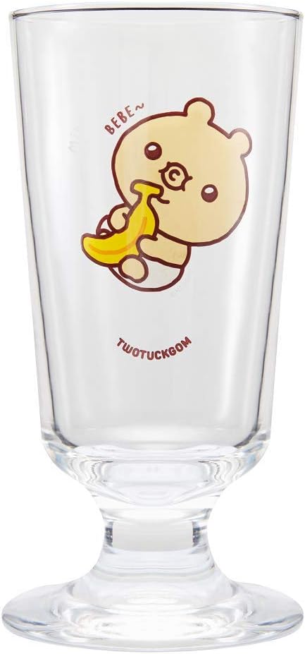 TWOTUCKGOM Collaboration with MONSTA X Goblet Glass - BEBEGOM - TTG 9.97 oz Drinkware Made of Glass for Hot Cold Beverage Iced Tea Any Drinks Juice
