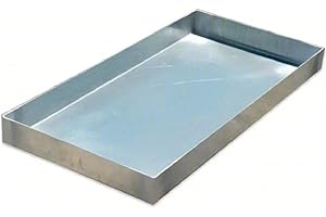 F AND L ALUMINUM PARTS Heavy-Duty Galvanized Steel Drain Pan – Premium, Rust-Resistant HVAC Condensate Pan – Leak-Proof for Maximum Protection – Without Hole Options (30”x30”x2")