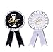 Olyphy Set of 2 Bride To Be/Groom To Be Rosette Ribbon Badge Brooch Pin, Engagement Party