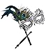 Coxeer Masquerade Mask on Stick Black Halloween Costume Metal Mask for Women