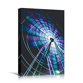 signwin Canvas Wall Art Ferris Wheel in The...