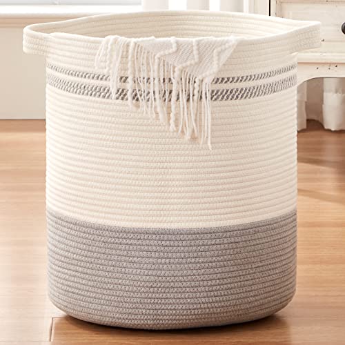 OIAHOMY Laundry BasketCotton Rope Basket Large Storage Basket with