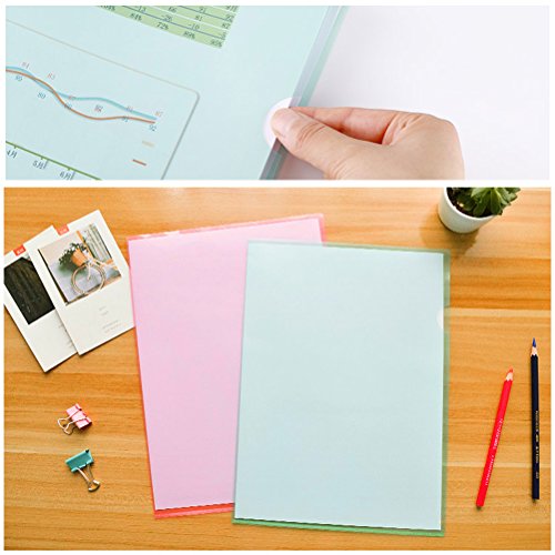 image for YOTINO 24 Pack File Folder Project Pockets/20 x A4 Gloss Colored Plast
