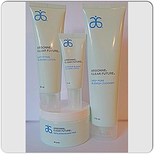 Arbonne Clear Future Set 4 Pc Full Size for Acne, Oily Skin Unisex