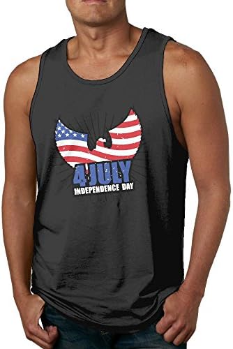 MOME CAW 4 JULY Independence Day Men Tank Tops Muscle Singlet Round Neck Activewear