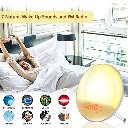 Smart Wake Up Light, Erauh Sunrise Alarm Clock Compatible with Alexa