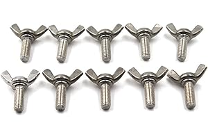 304 Stainless Steel Wing Bolt Set M8x10 Hand Twist Screw Butterfly Screw Sets 10PCS