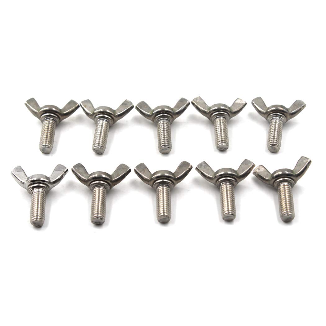 304 Stainless Steel Wing Bolt Set M8x45 Hand Twist Screw Butterfly Screw Sets 10PCS