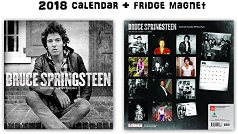 BRUCE SPRINGSTEEN OFFICIAL CALENDAR 2018 + BRUCE SPRINGSTEEN FRIDGE MAGNET