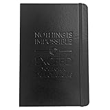 Nothing is Impossible Fitness Journal, Blank Workout Diary with lined Sheets and Motivational Quote - 8.5