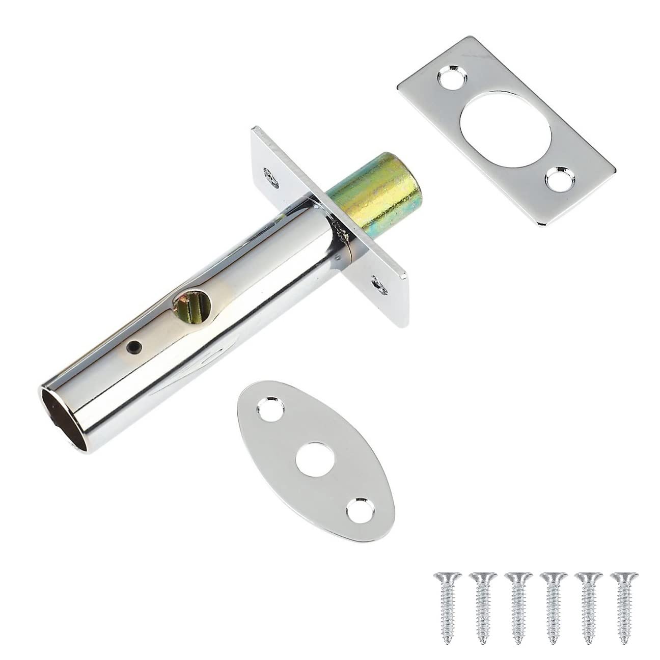 TERF® Heavy Duty Polished Nickel 55mm Mortice Door Window Rack Bolt Security Lock Bolt with Fixing Screws - Pack of 1