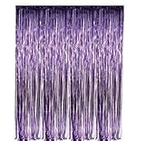 Purple Fringe Foil Curtain Decoration - 36