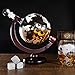 Atterstone Globe Whiskey Decanter Set, 850-ml Gift Set with Globe Glasses, 9 Whiskey Stones and Stainless Steel Funnel