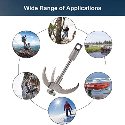 LESON Grappling Hook Survival Folding Gravity Hooks Claws Stainless