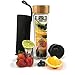 Portable Bamboo Tea Infuser Glass Tumbler and Water Bottle - Innovative Container for Fruit, Blooming and Loose Leaf Tea, Coffee, and Detox Tea - Love